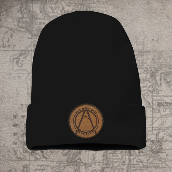 AO Leather Patch Beanie